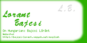 lorant bajcsi business card