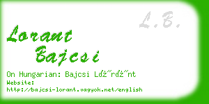 lorant bajcsi business card